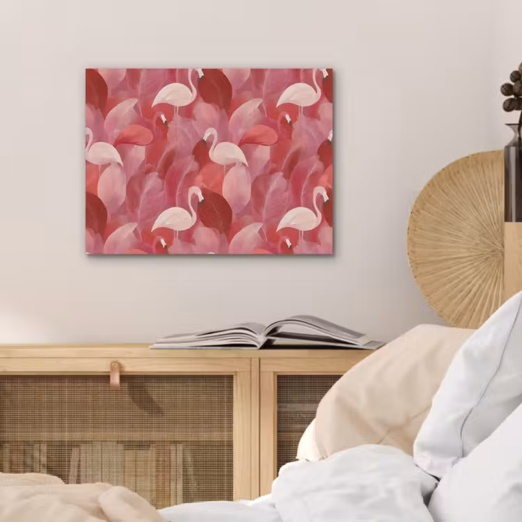 Flamingo - Botanisch - Elegant - Roze - Rood PET vilt klein 837 -sfeer3