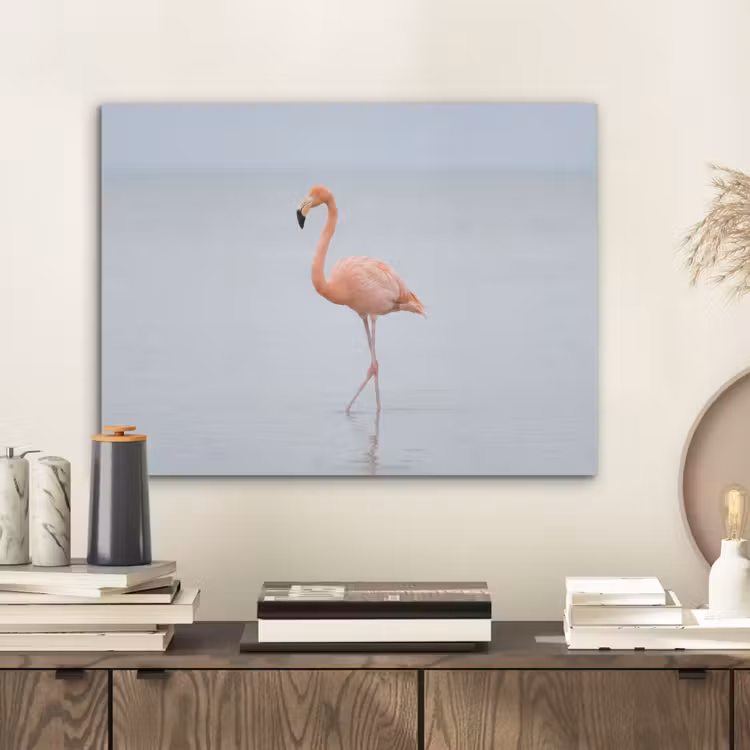 Flamingo - Zee - Roze PET vilt klein -sfeer1