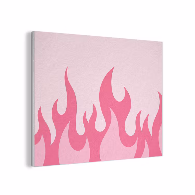 Vlammen - Patroon - Abstract - Modern - Roze PET vilt klein -3d