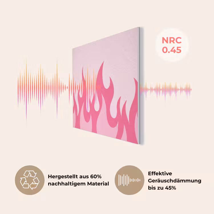 Vlammen - Patroon - Abstract - Modern - Roze PET vilt klein -USP_DE