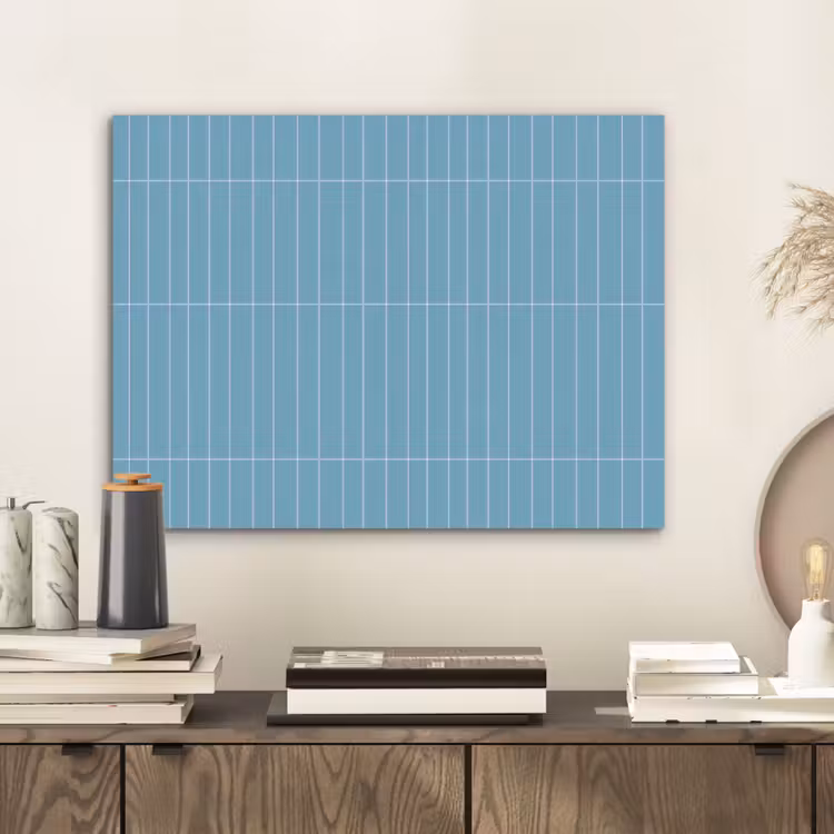 Tegel - Langwerpig - Patroon - Blauw PET vilt klein 837 -sfeer1