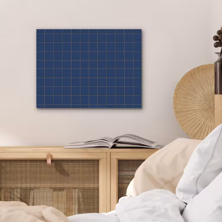Tegel - Patroon - Blauw PET vilt klein 837 -sfeer3