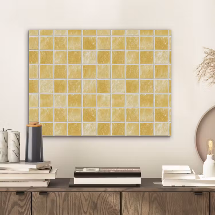 Tegels - Mozaïek - Textuur - Goudgeel PET vilt klein 837 -sfeer1