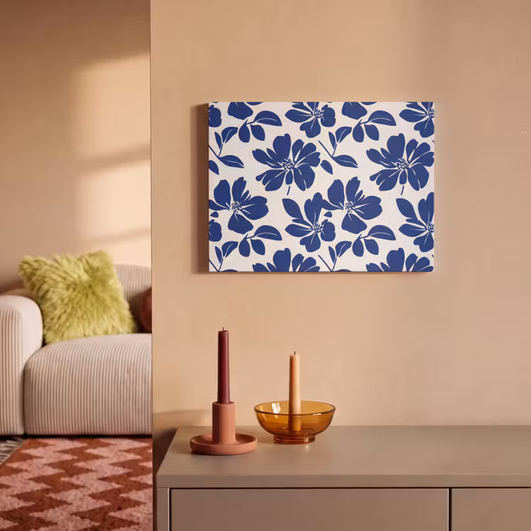 Floraal - Modern - Blauw PET vilt klein 837 -sfeer1