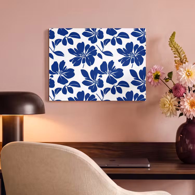 Floraal - Modern - Blauw PET vilt klein 837 -sfeer3