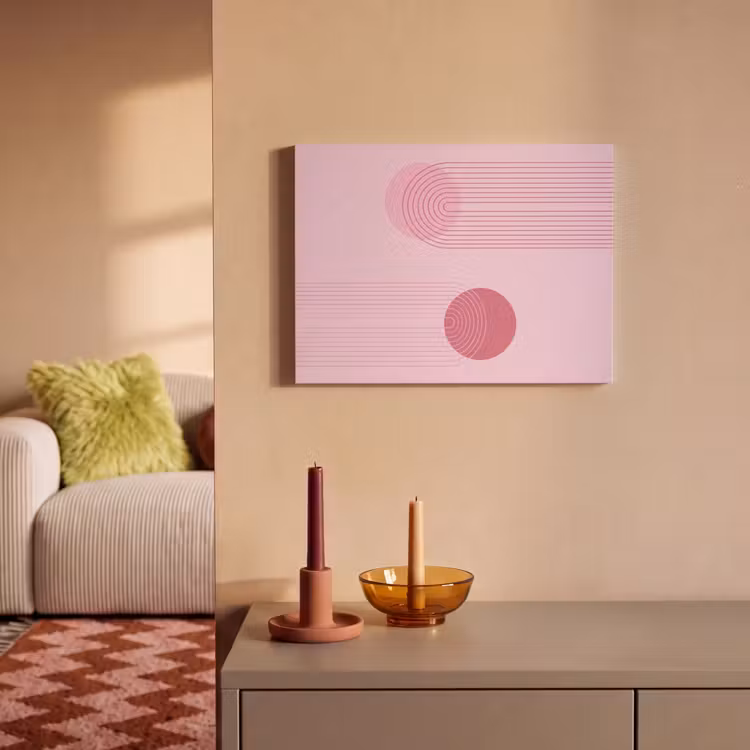 Vormen - Lijnen - Minimalistisch - Roze PET vilt klein -sfeer1