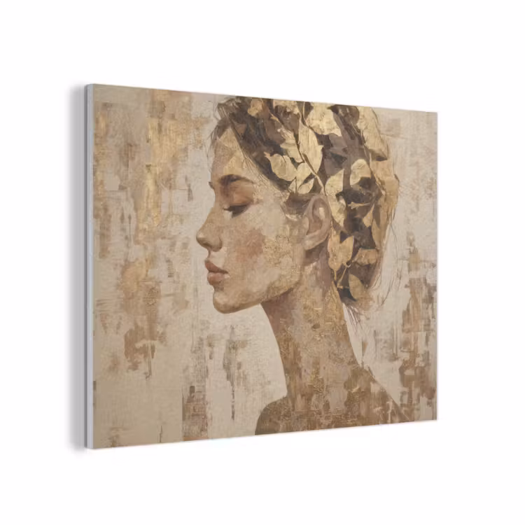 Vrouw - Goud - Abstract - Textuur PET vilt klein -3d