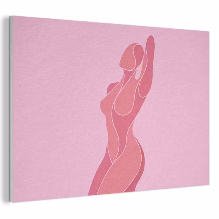 Vrouw - Lichaam - Abstract - Roze PET vilt klein -3d