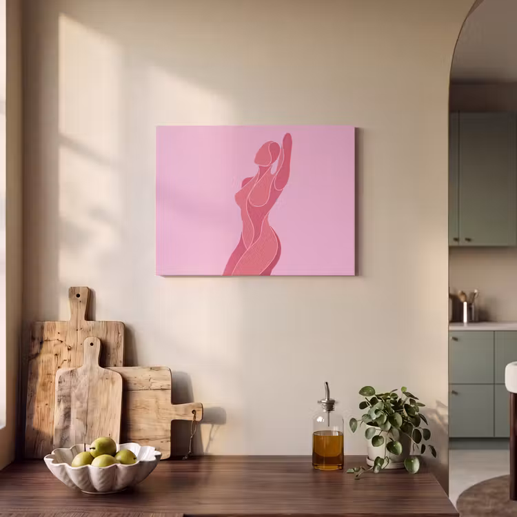 Vrouw - Lichaam - Abstract - Roze PET vilt klein -sfeer2