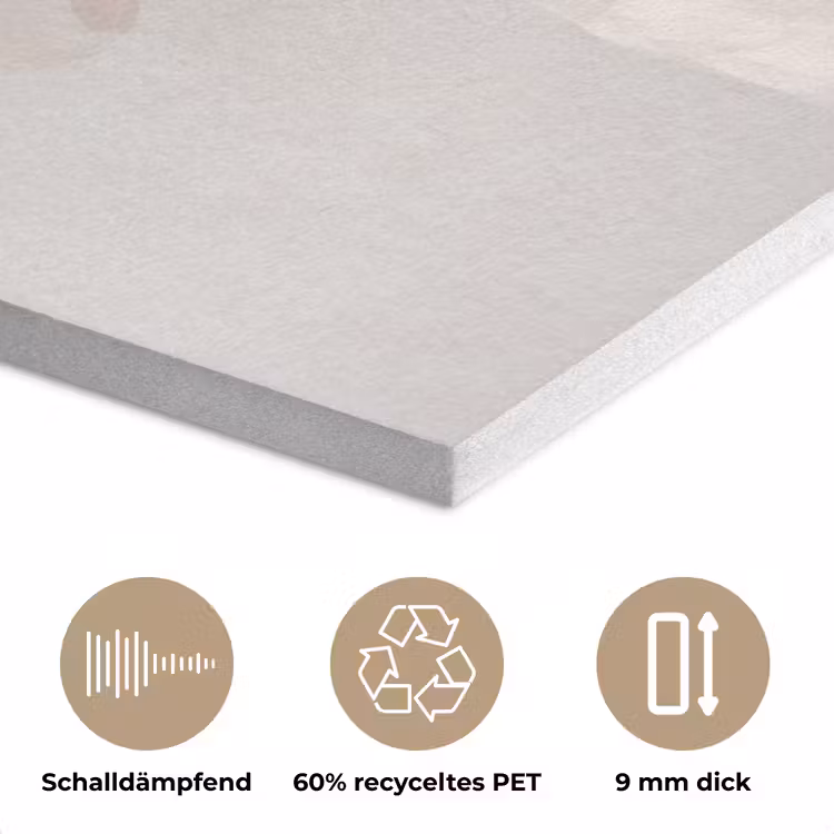 Vrouw - Cirkels - Beige PET vilt klein -closeup_DE