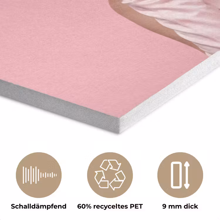 Vrouw - Roze - Parelketting - Krulspelden PET vilt klein -closeup_DE