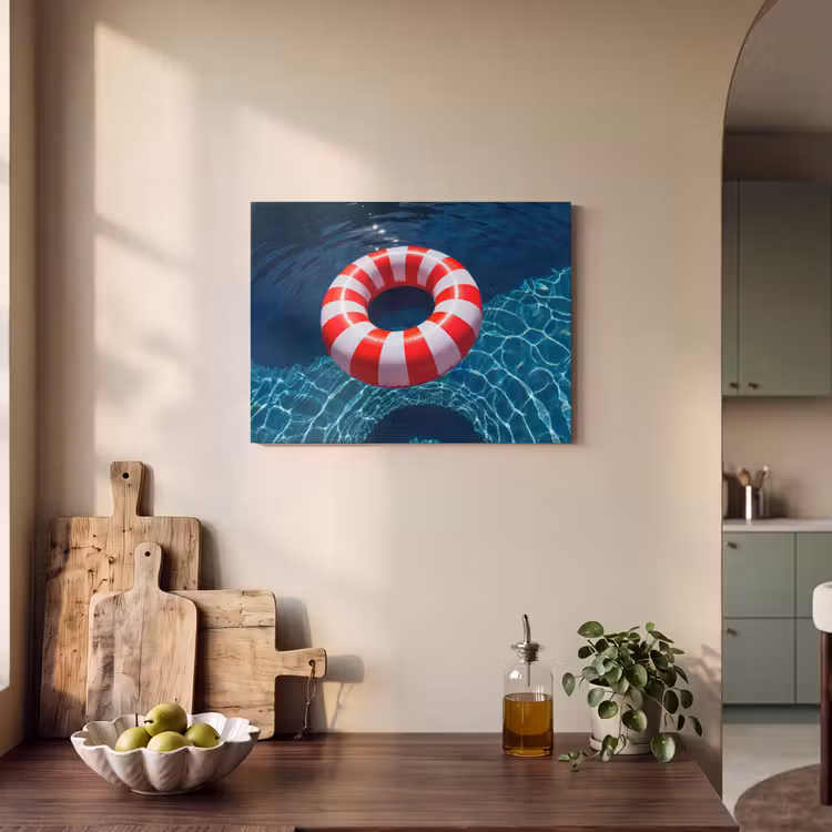 Recreatie - Water - Zomer - Rood - Wit PET vilt klein -sfeer2