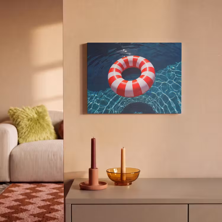 Recreatie - Water - Zomer - Rood - Wit PET vilt klein -sfeer1