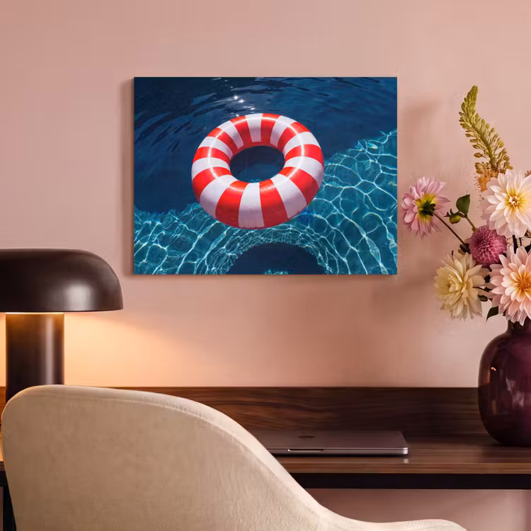Recreatie - Water - Zomer - Rood - Wit PET vilt klein -sfeer3