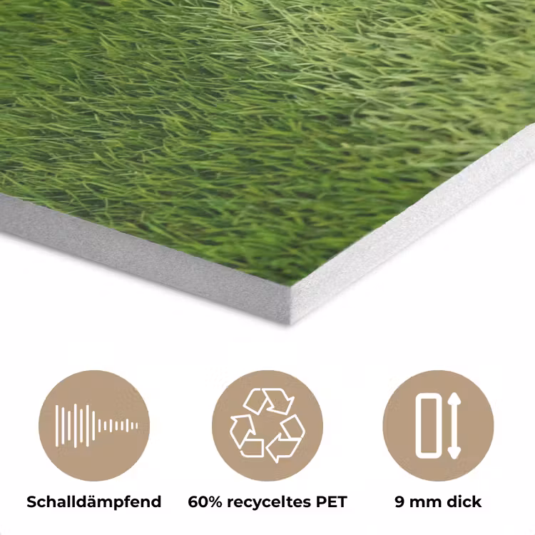 Voetbal - Grasveld - Sport - Groen PET vilt klein -closeup_DE