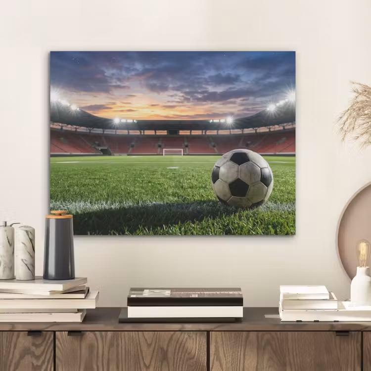 Voetbal - Stadion - Sport - Groen PET vilt klein -sfeer1