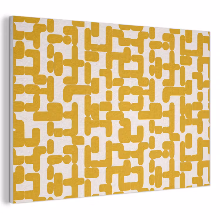 Geel - Beige - Patroon PET vilt klein 837 -3d