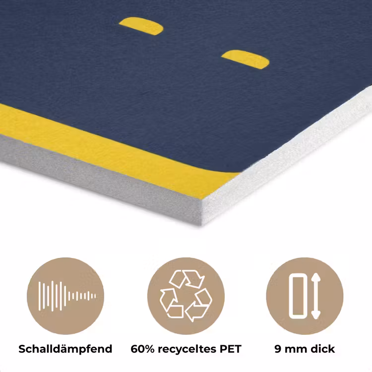 Geel - Think big - Grafisch PET vilt klein -closeup_DE