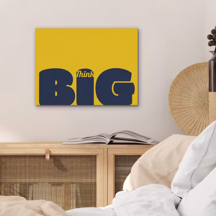 Geel - Think big - Grafisch PET vilt klein -sfeer3