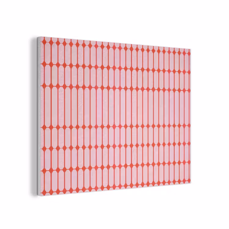 Geometrisch - Minimalistisch - Rood - Roze PET vilt klein 837 -3d