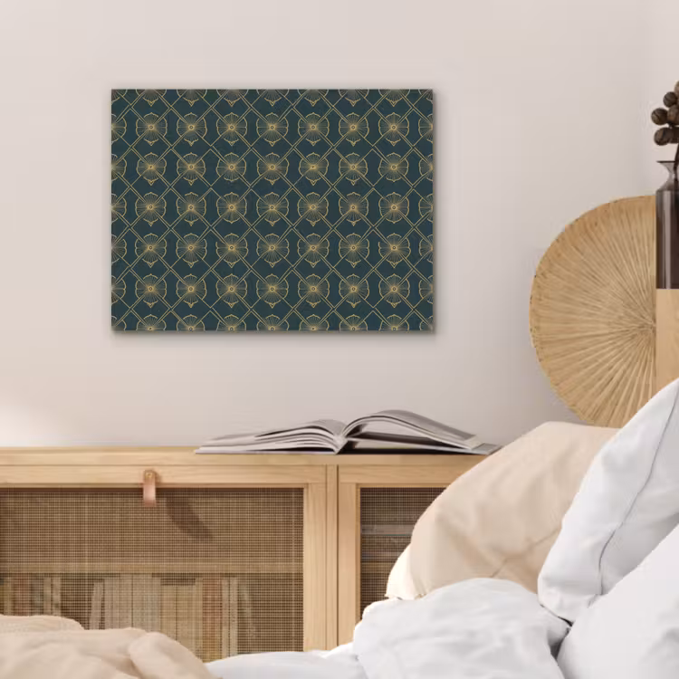 Geometrisch - Elegant - Groen PET vilt klein 837 -sfeer3