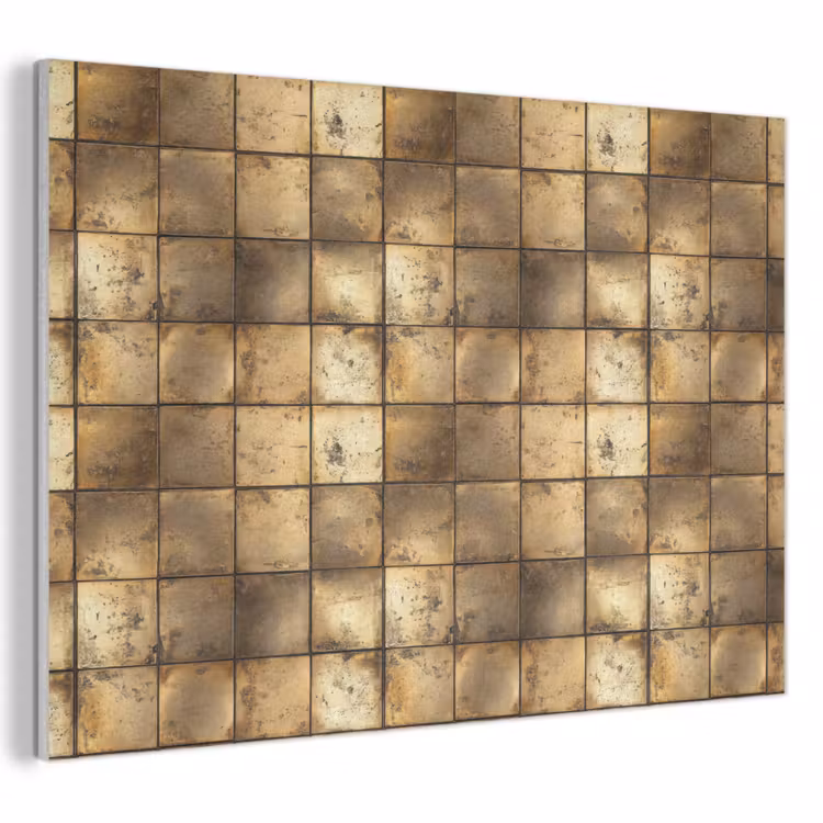 Geometrisch - Tegels - Goud PET vilt klein 837 -3d