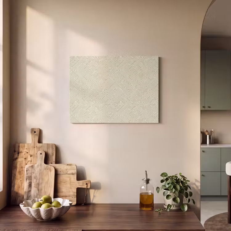 Geometrisch - Lijnen - Groen PET vilt klein 837 -sfeer2