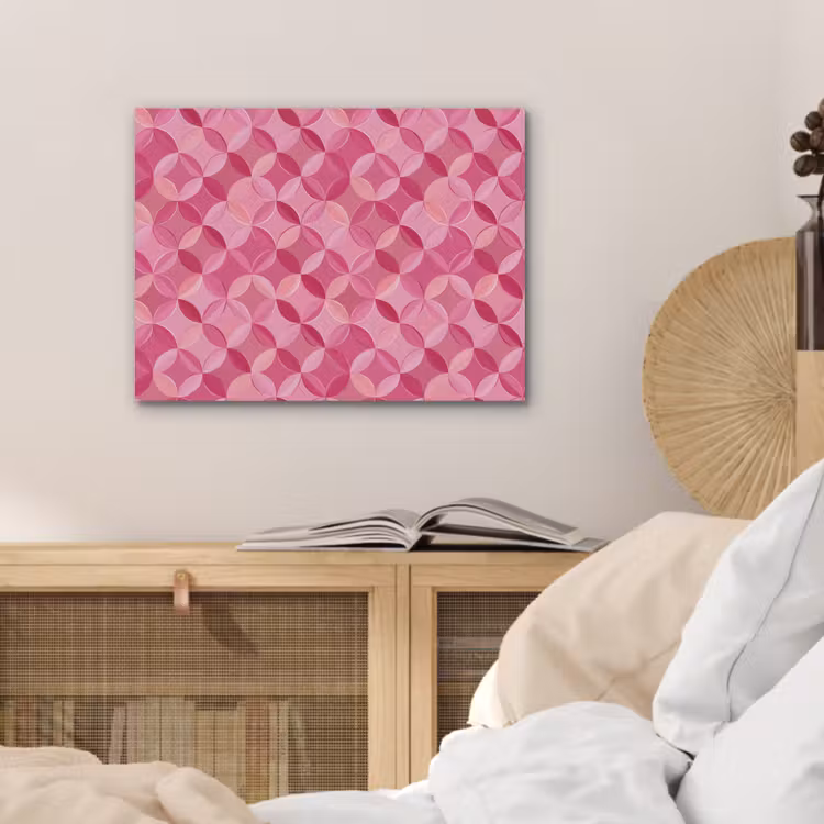 Geometrisch - Mozaïek - Modern - Roze PET vilt klein 837 -sfeer3