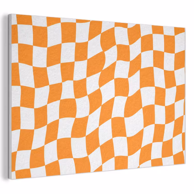 Golvend - Patroon - Oranje PET vilt klein 837 -3d