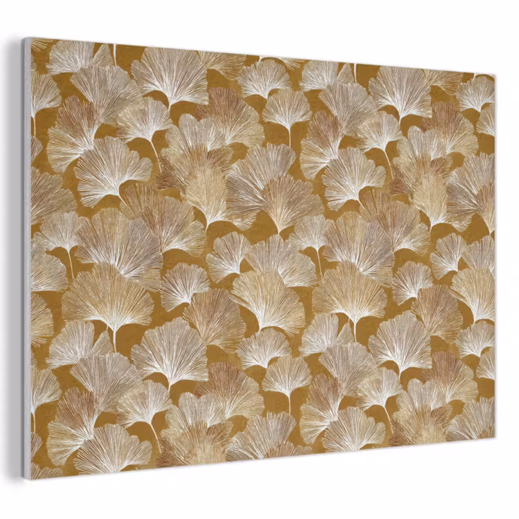 Ginkgo - Bladeren - Goud PET vilt klein 837 -3d