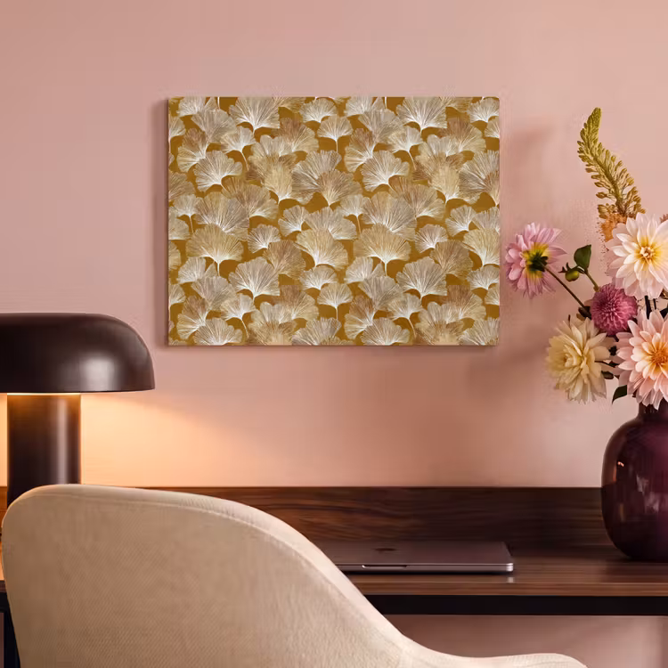 Ginkgo - Bladeren - Goud PET vilt klein 837 -sfeer3