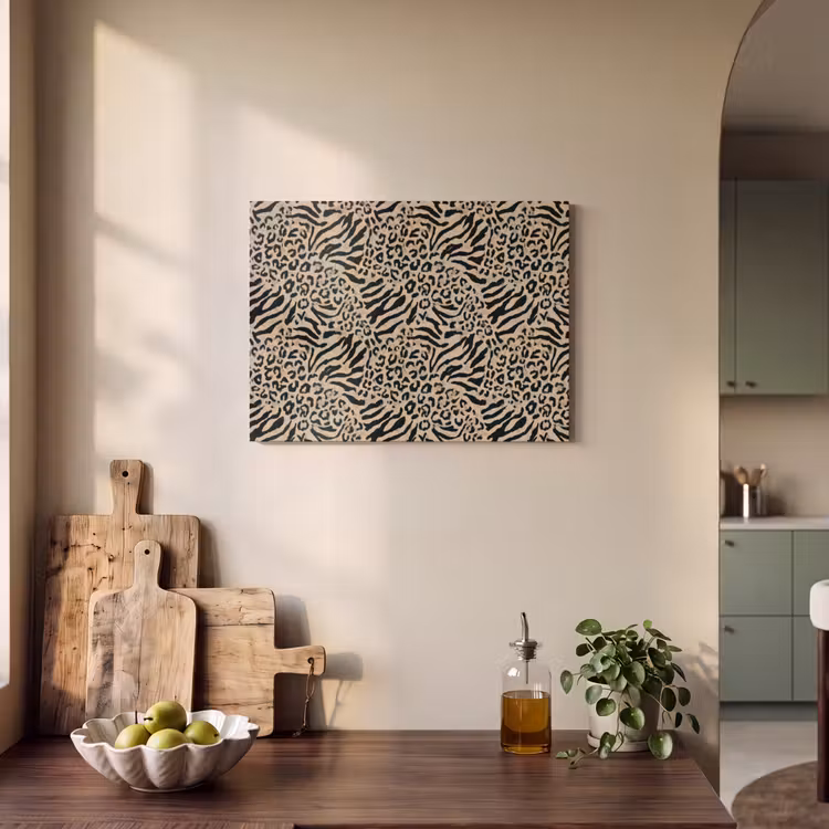 Giraf - Zebra - Motief - Bruin PET vilt klein 837 -sfeer2