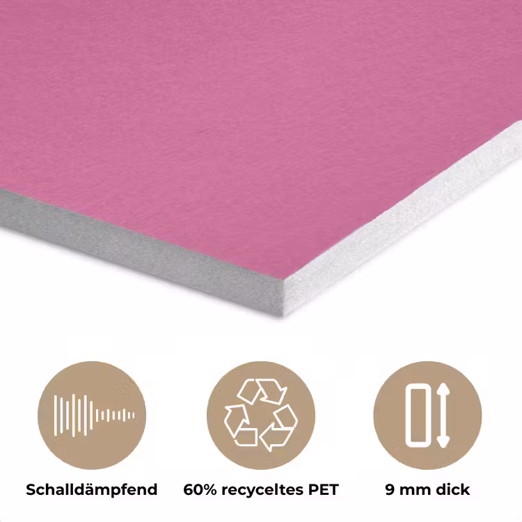 Girl power - Hart - Roze - Rood PET vilt klein -closeup_DE