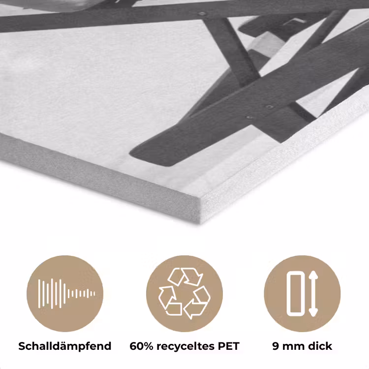 Glamour - Modern - Zwart - Wit PET vilt klein -closeup_DE