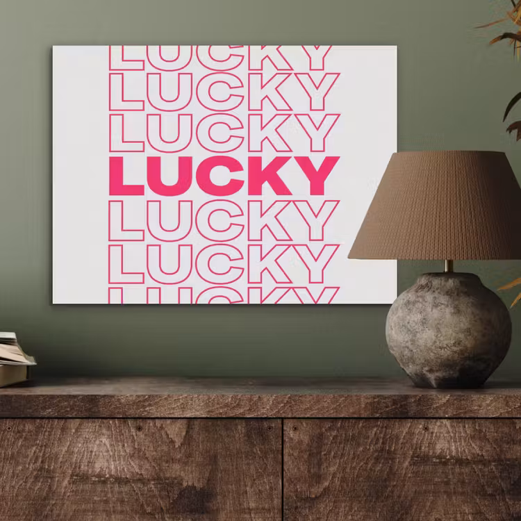 Lucky - Roze - Patroon PET vilt klein -sfeer2