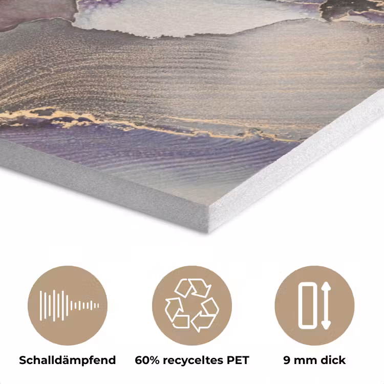 Goud - Paars - Marmer PET vilt klein -closeup_DE