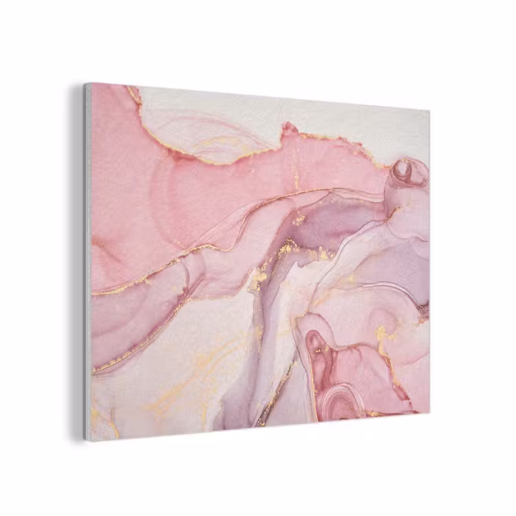Goud - Marmer - Roze PET vilt klein -3d