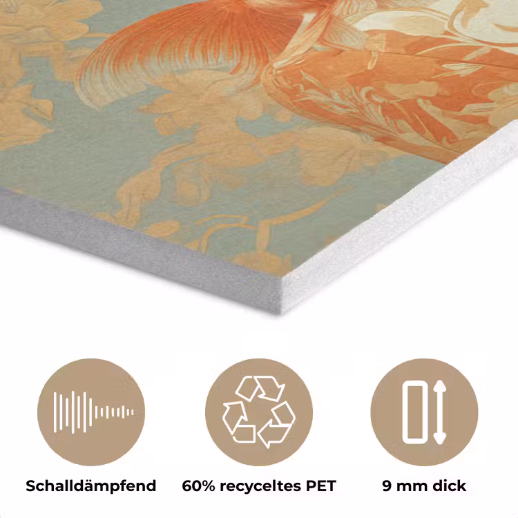 Goudvissen - Oranje - Vrouw - Blond PET vilt klein -closeup_DE