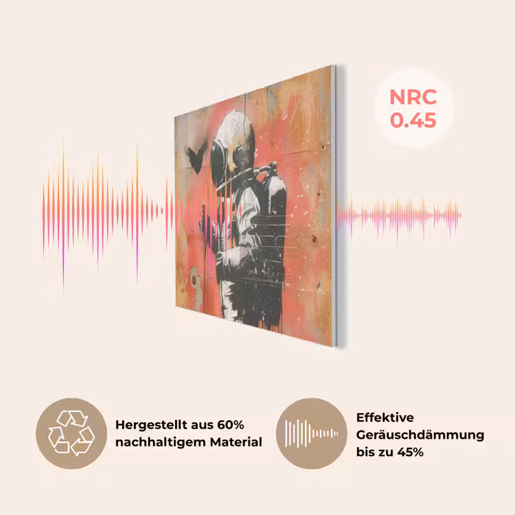 Graffiti - Astronaut - Street art - Ruimte - Banksy PET vilt klein -USP_DE
