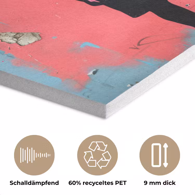 Graffiti - Meisje - Ballon - Banksy - Street art PET vilt klein -closeup_DE