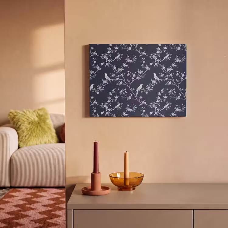 Grafisch - Bloesemtak - Blauw PET vilt klein 837 -sfeer1