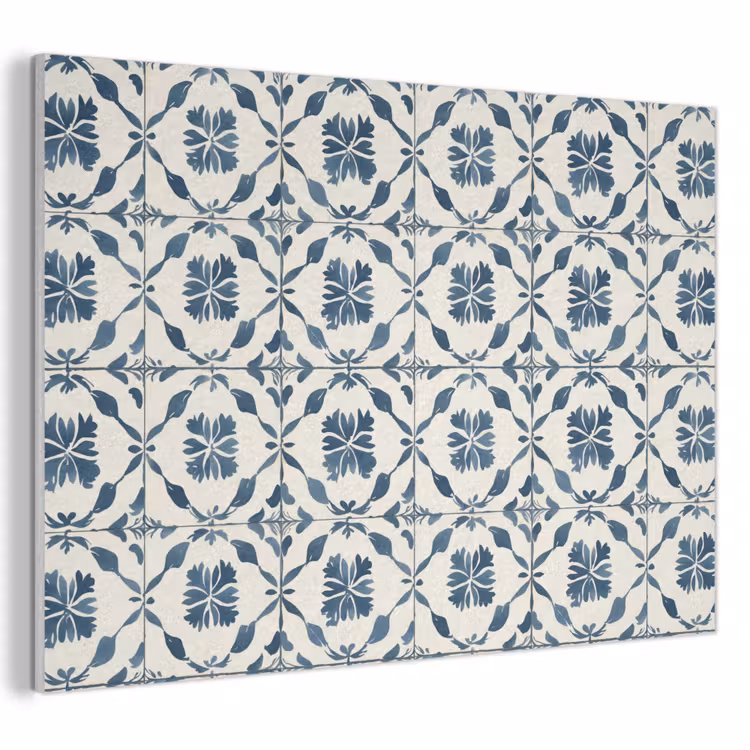 Grafisch - Tegel - Blauw PET vilt klein 837 -3d
