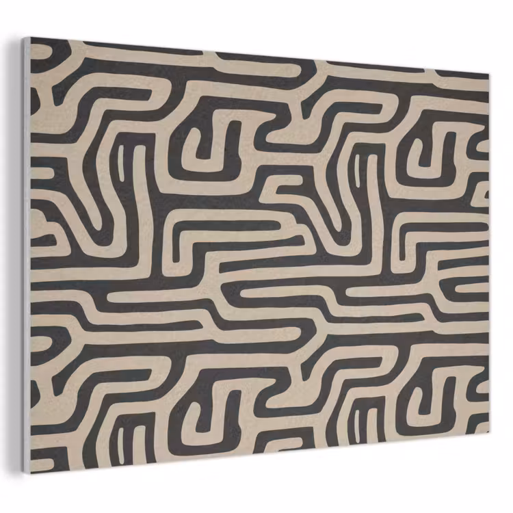 Grafisch - Lijnen - Zwart PET vilt klein 837 -3d