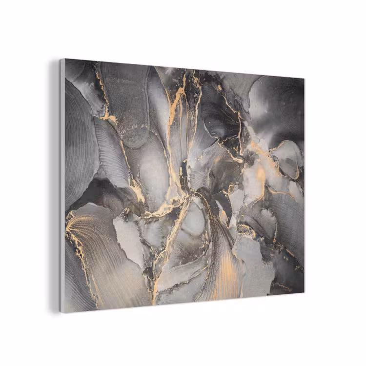 Grijs - Luxe - Goud - Marmer PET vilt klein -3d
