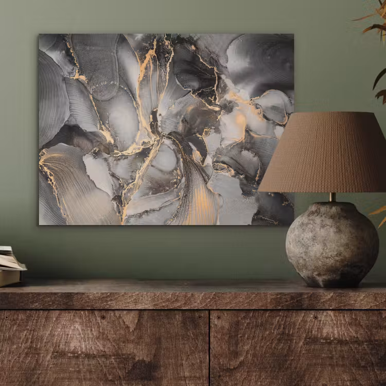 Grijs - Luxe - Goud - Marmer PET vilt klein -sfeer2