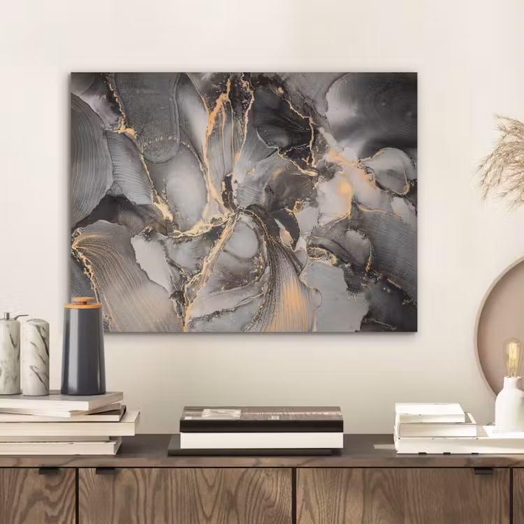 Grijs - Luxe - Goud - Marmer PET vilt klein -sfeer1