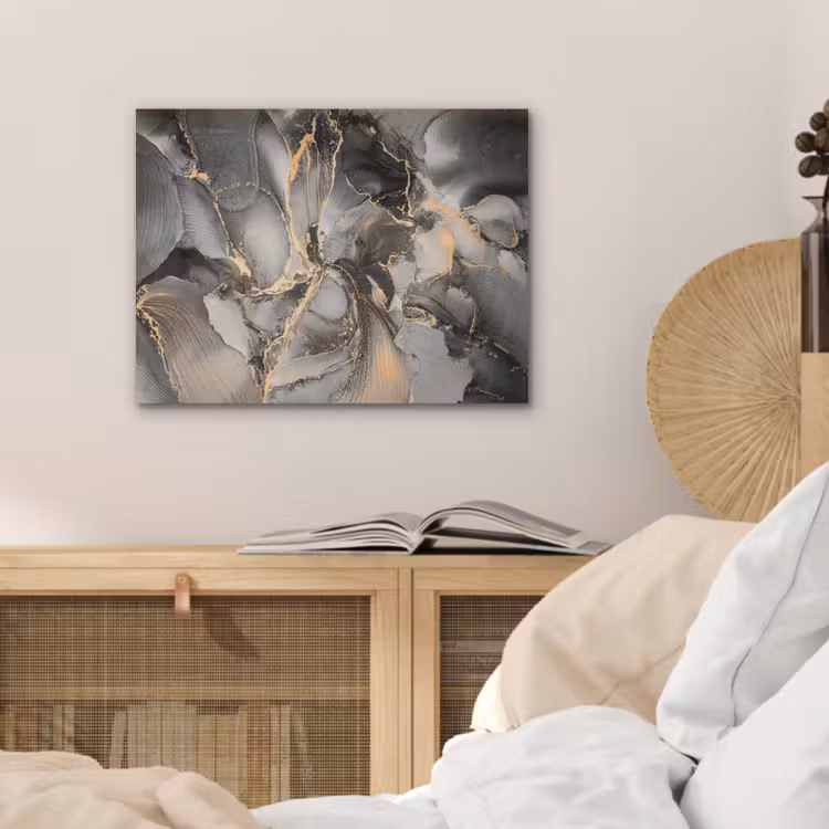 Grijs - Luxe - Goud - Marmer PET vilt klein -sfeer3