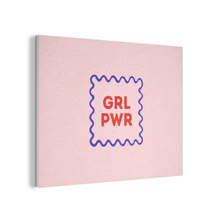 Grl pwr - Roze - Kader PET vilt klein -3d