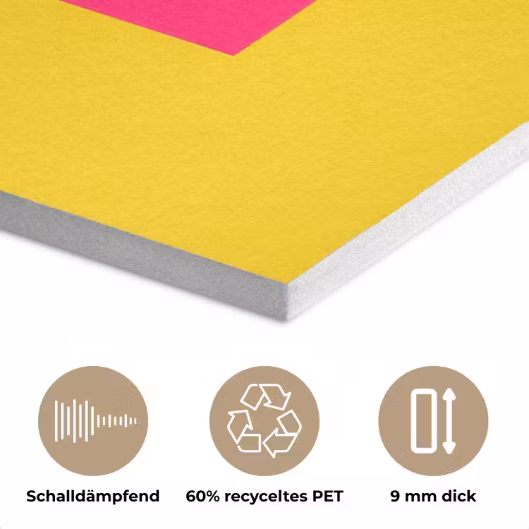 Dream big - Geel - Roze PET vilt klein -closeup_DE