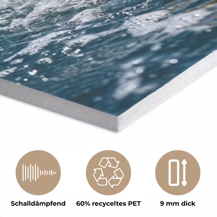 Badeend - Stoer - Golven PET vilt klein -closeup_DE